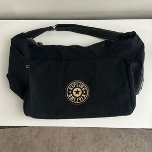 Vintage Kipling Large Black Duffel Tote Bag